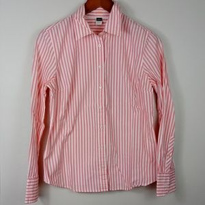 J.Crew bubble gum pink & white stripe shirt slim